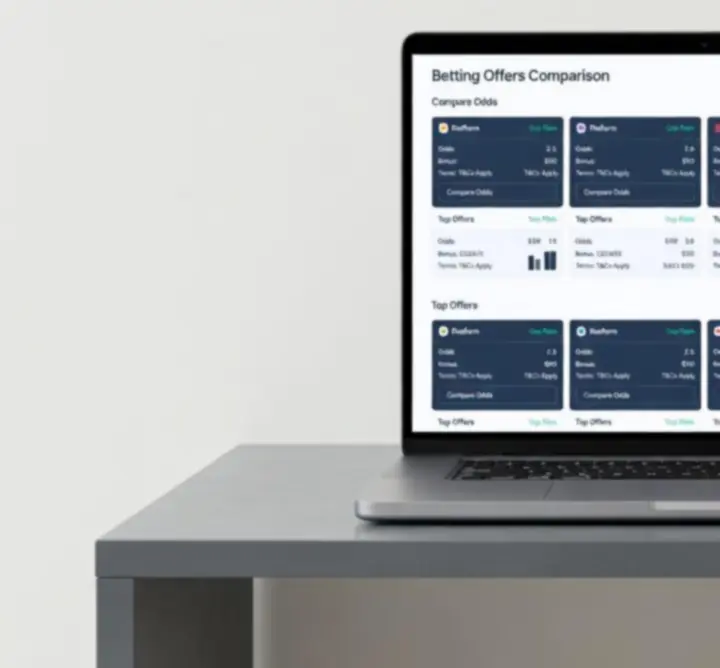 Interface de comparaison claire des offres de paris sportifs